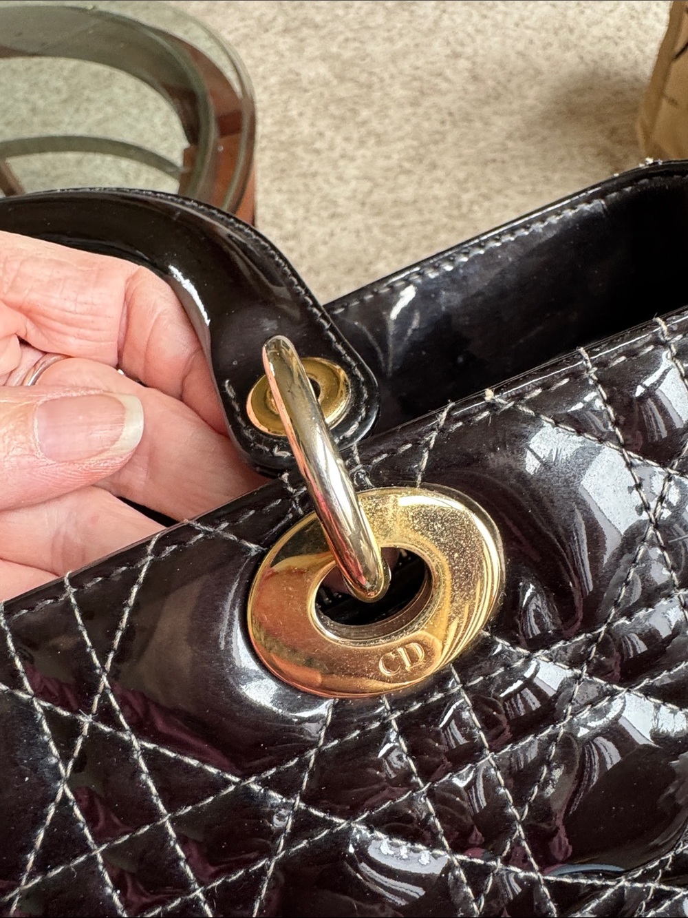 Lady Dior Patent Cannage - Picture 14 of 15